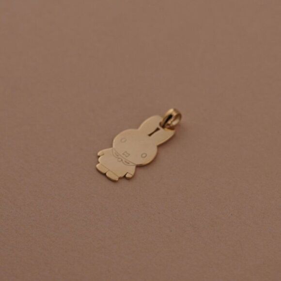 14k Solid Gold Rabbit Charm | Everyday Jewelry | Fine Jewelry | - Picture 3 of 10